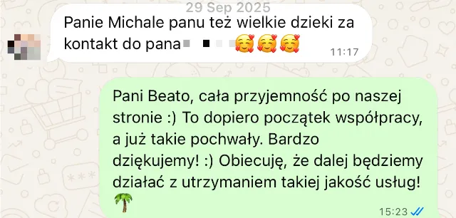 Wiadomość od klientki