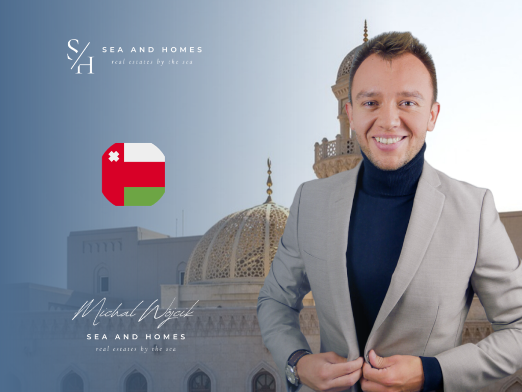 Pałac Al Alam w Maskacie i flaga Omanu – baner artykułu o nowych inwestycjach Yiti Hills i Madinat Al Irfan 2026